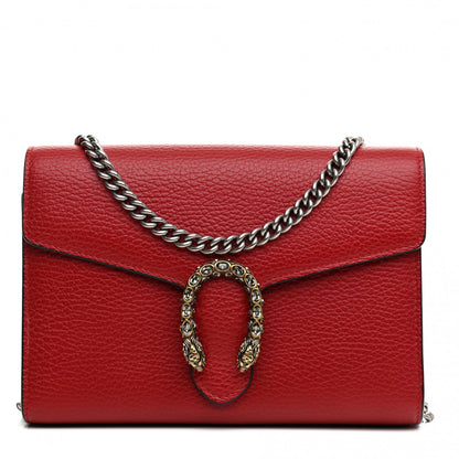 Gucci Calfskin Mini Dionysus Chain Wallet Hibiscus Red 1 of 10