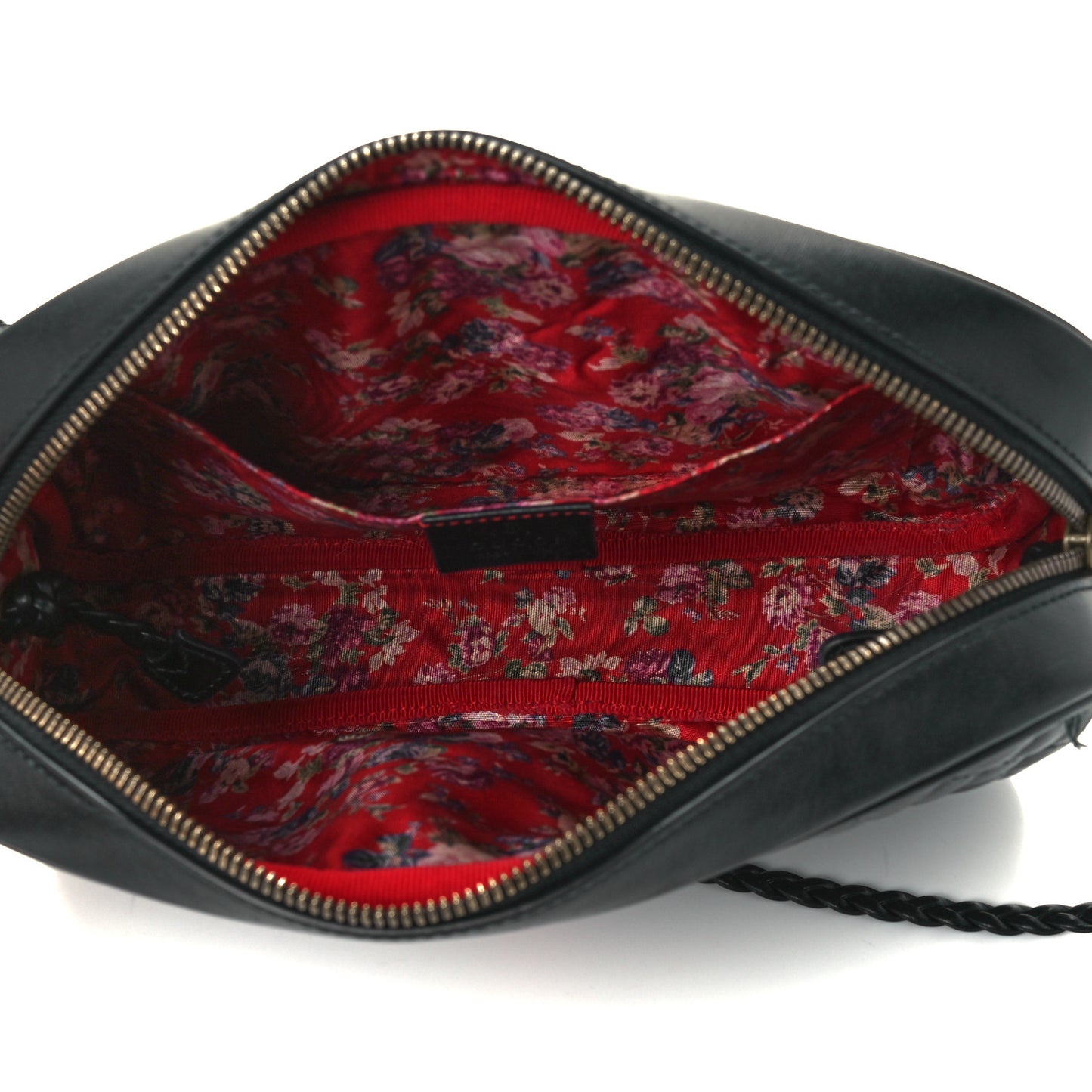 Calfskin Web Trapuntata Small GG Shoulder Bag Black