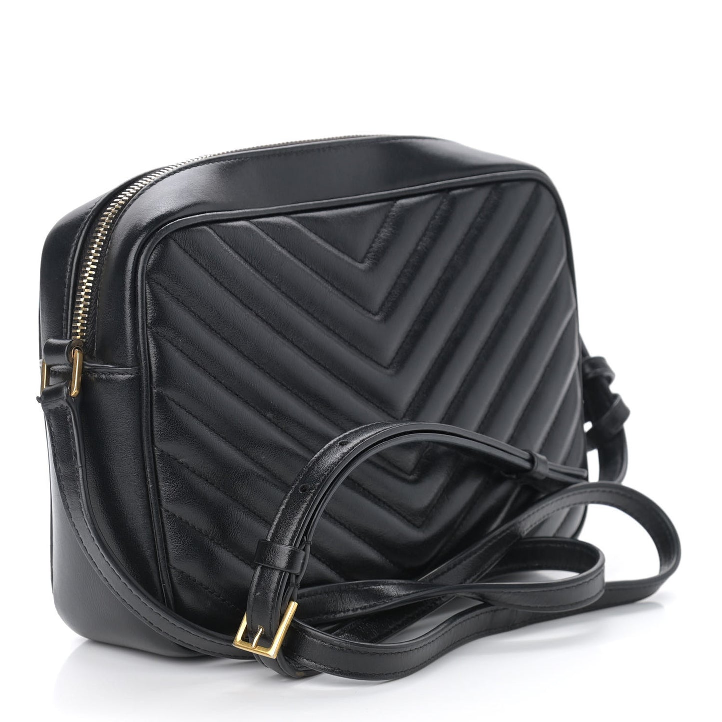 Calfskin Matelasse Monogram Lou Camera Bag Black