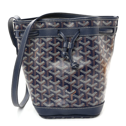 Goyard Goyardine Petit Flot Bucket Bag PM Navy 1 of 9