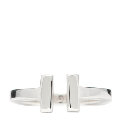 Tiffany Sterling Silver T Square Ring 50 5.5 1 of 5