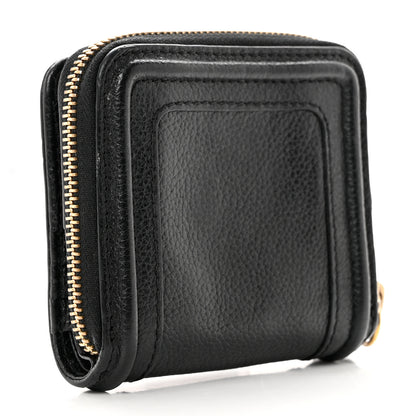 Chloe Grained Calfskin Compact Zip Around Wallet Black 3 of 7