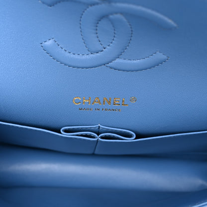Chanel Caviar Quilted Medium Double Flap Blue 5 of 8