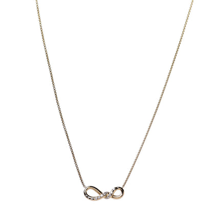 David Yurman 18K Yellow Gold Diamond 19mm Continuance Pendant Necklace 1 of 8