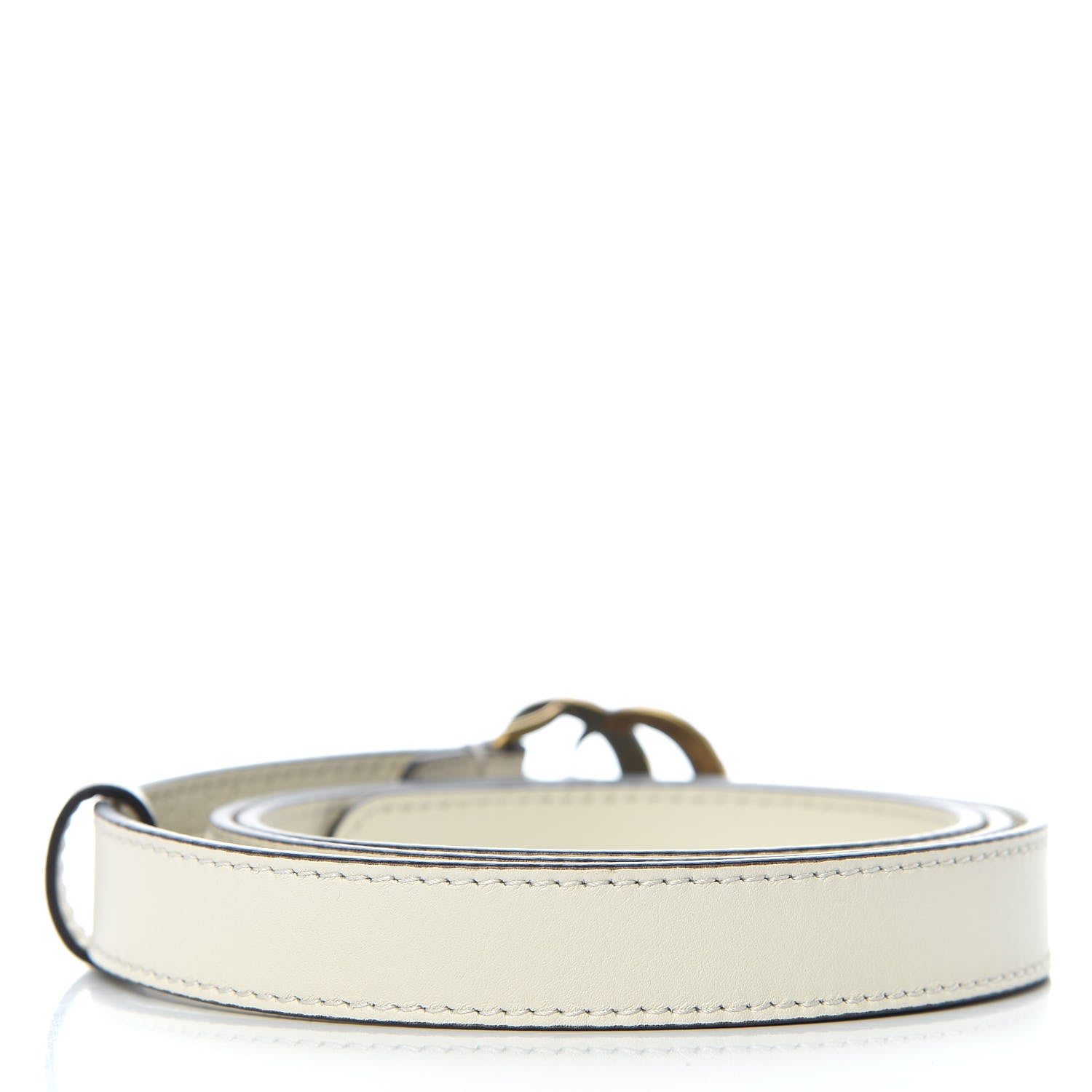 Gucci Calfskin Pearl Double G 20mm Belt 95 38 Ivory 3 of 6