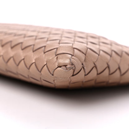 Bottega Veneta Metallic Nappa Intrecciato Wristlet Zip Pouch Rose Gold 8 of 8