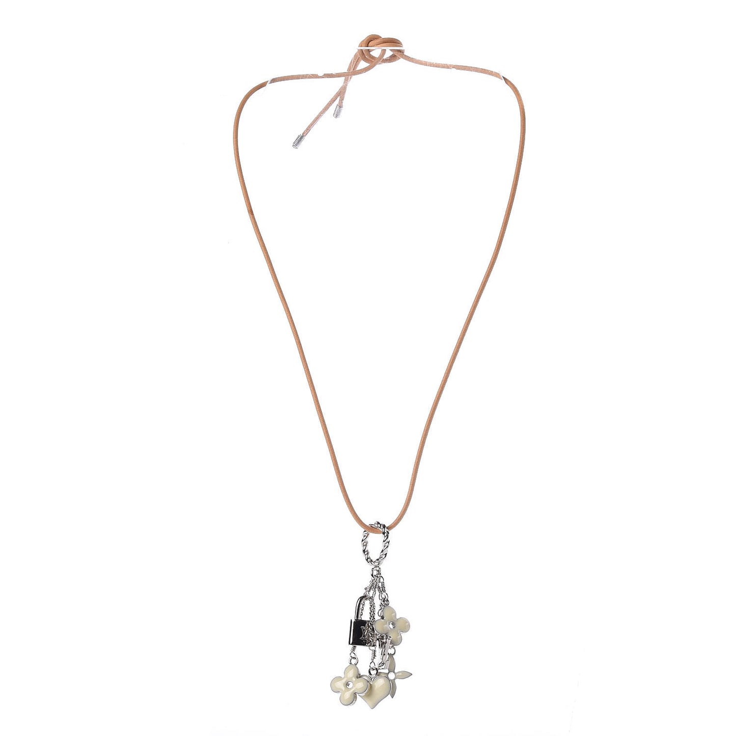 Sweet Monogram Pendant Necklace White