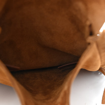 Saint Laurent Suede Fringe Flat Anita Crossbody Bag Light Ocre 4 of 8
