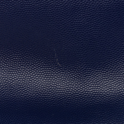 Saint Laurent Grain De Poudre Matelasse Chevron Large Monogram Satchel Navy Blue 12 of 14