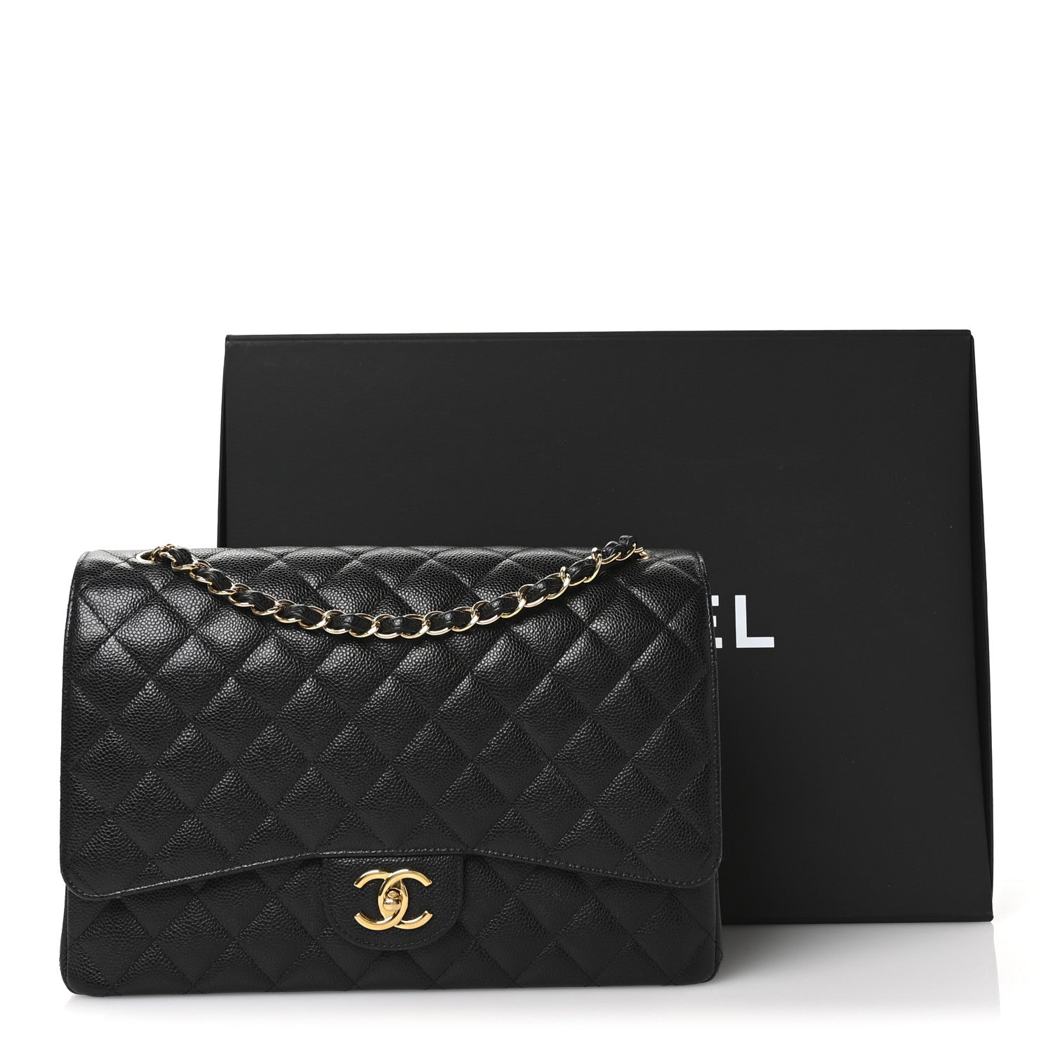 Chanel Caviar Quilted Maxi Double Flap Black 11 of 12