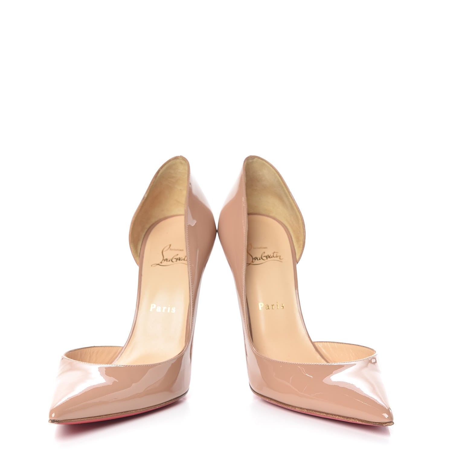 Christian Louboutin Patent Iriza 100 Pumps 41 Nude 6 of 17
