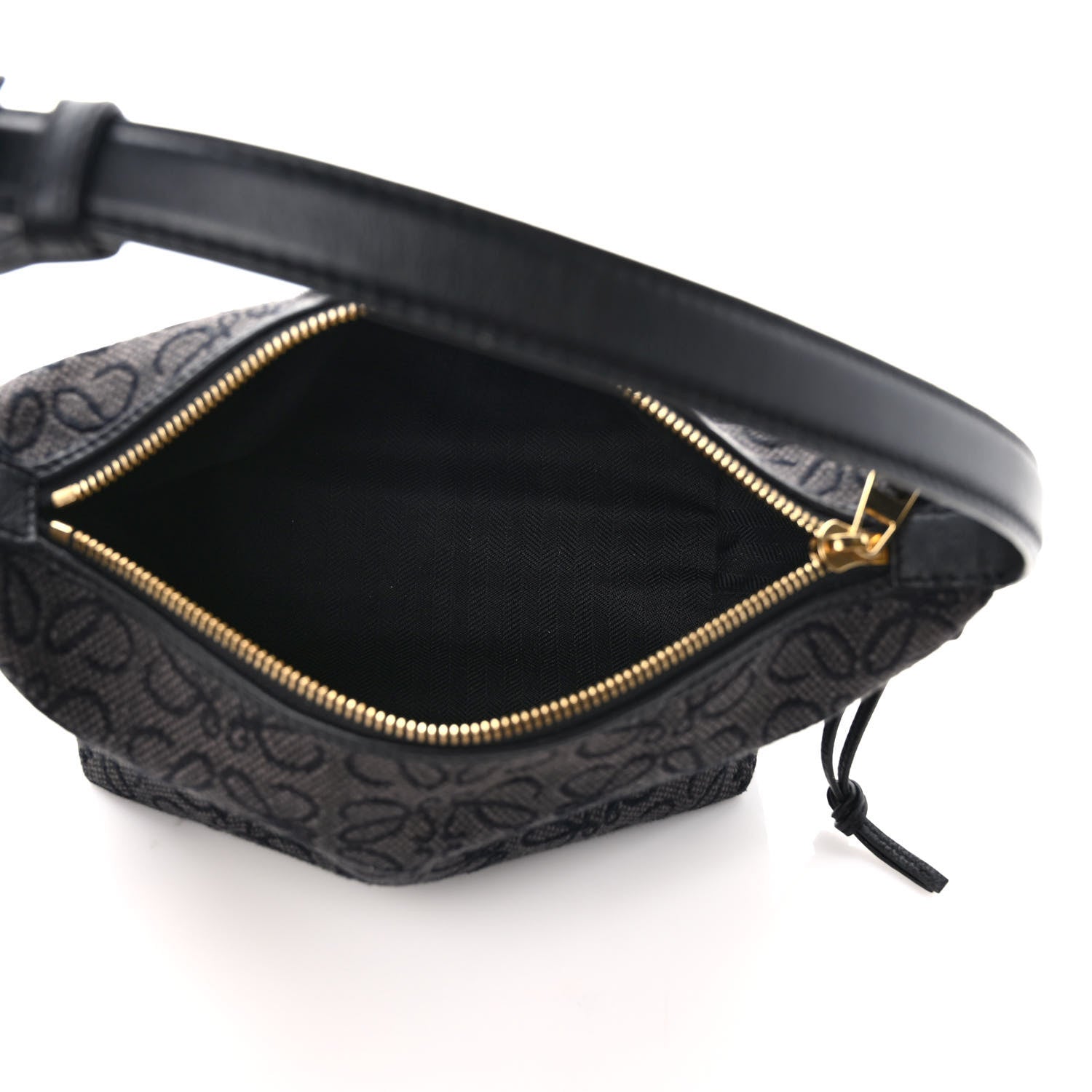 Loewe Jacquard Anagram Calfskin Small Cubi Bag Anthracite Black 5 of 11