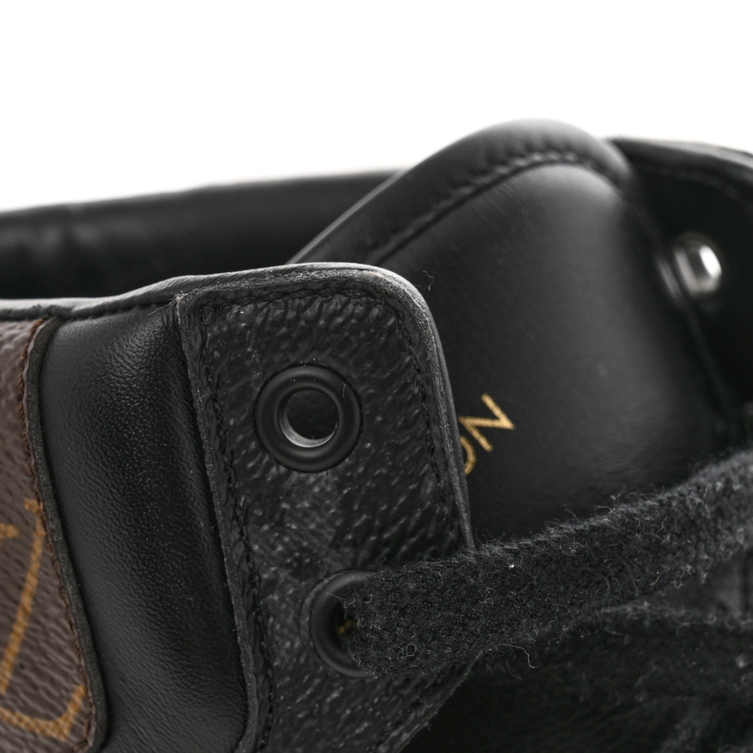Louis Vuitton Calfskin Monogram Mens Rivoli High Top Sneakers 9 Black 13 of 13