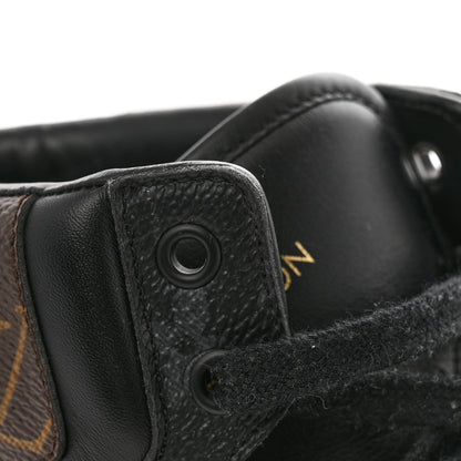 Louis Vuitton Calfskin Monogram Mens Rivoli High Top Sneakers 9 Black 13 of 13