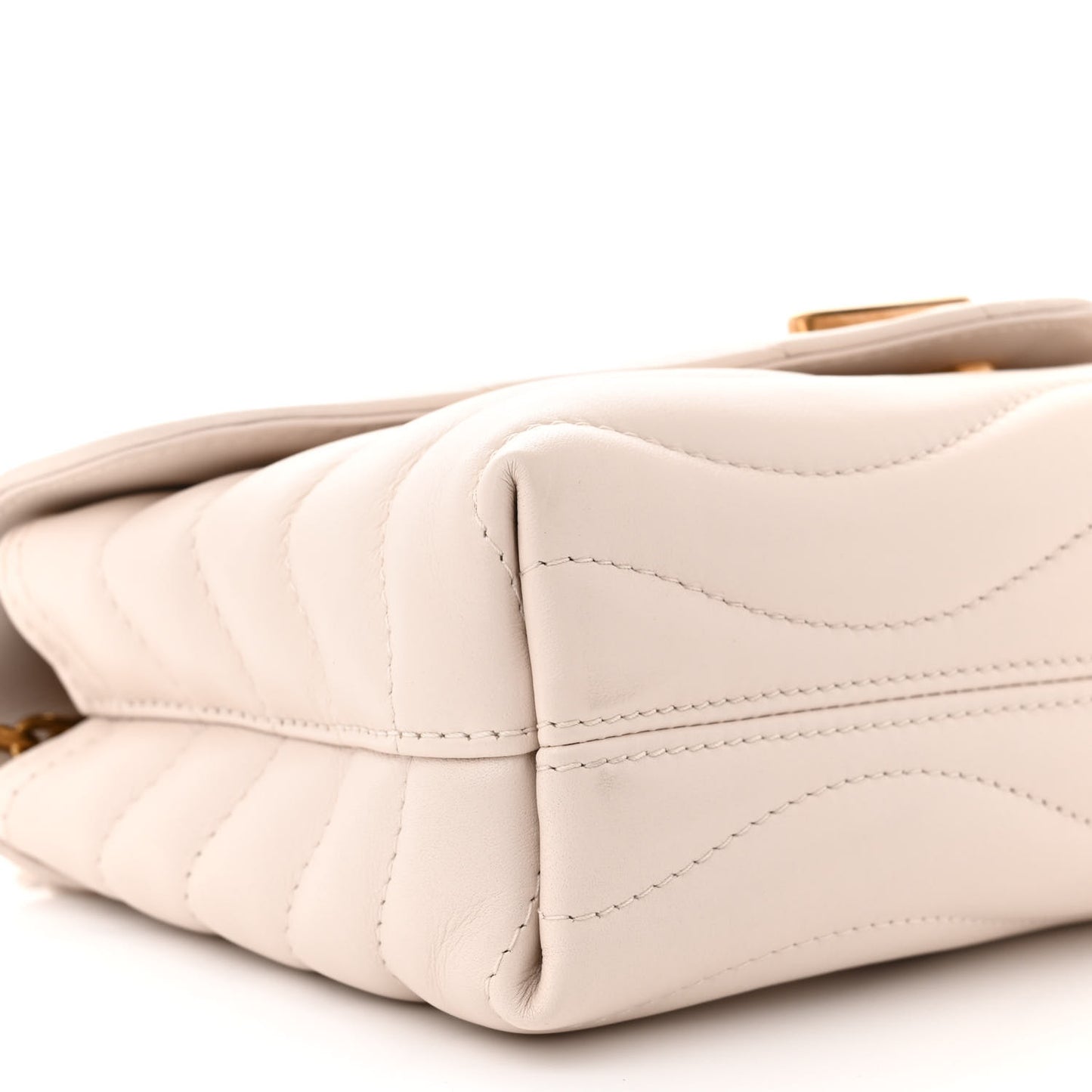 Calfskin New Wave Chain Bag MM NM Ivory Ivory