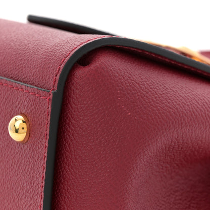 Burberry Soft Grain Calfskin Small Buckle Tote Parade Red 10 of 10