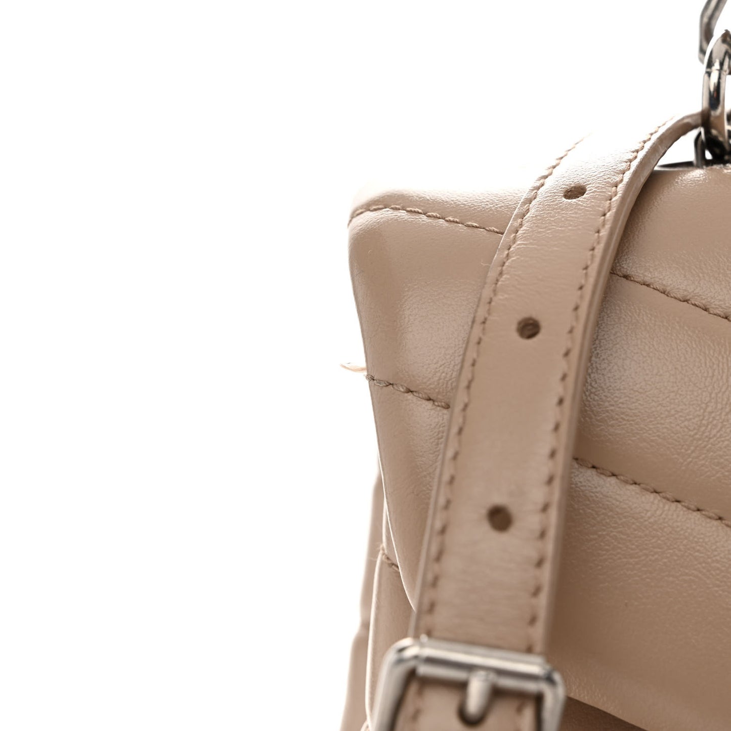 Calfskin Y Quilted Monogram Medium Loulou Satchel Dark Beige