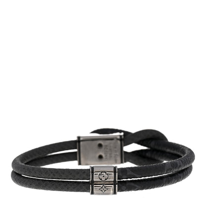 Louis Vuitton Monogram Eclipse Taiga Loop It Bracelet Black 3 of 5
