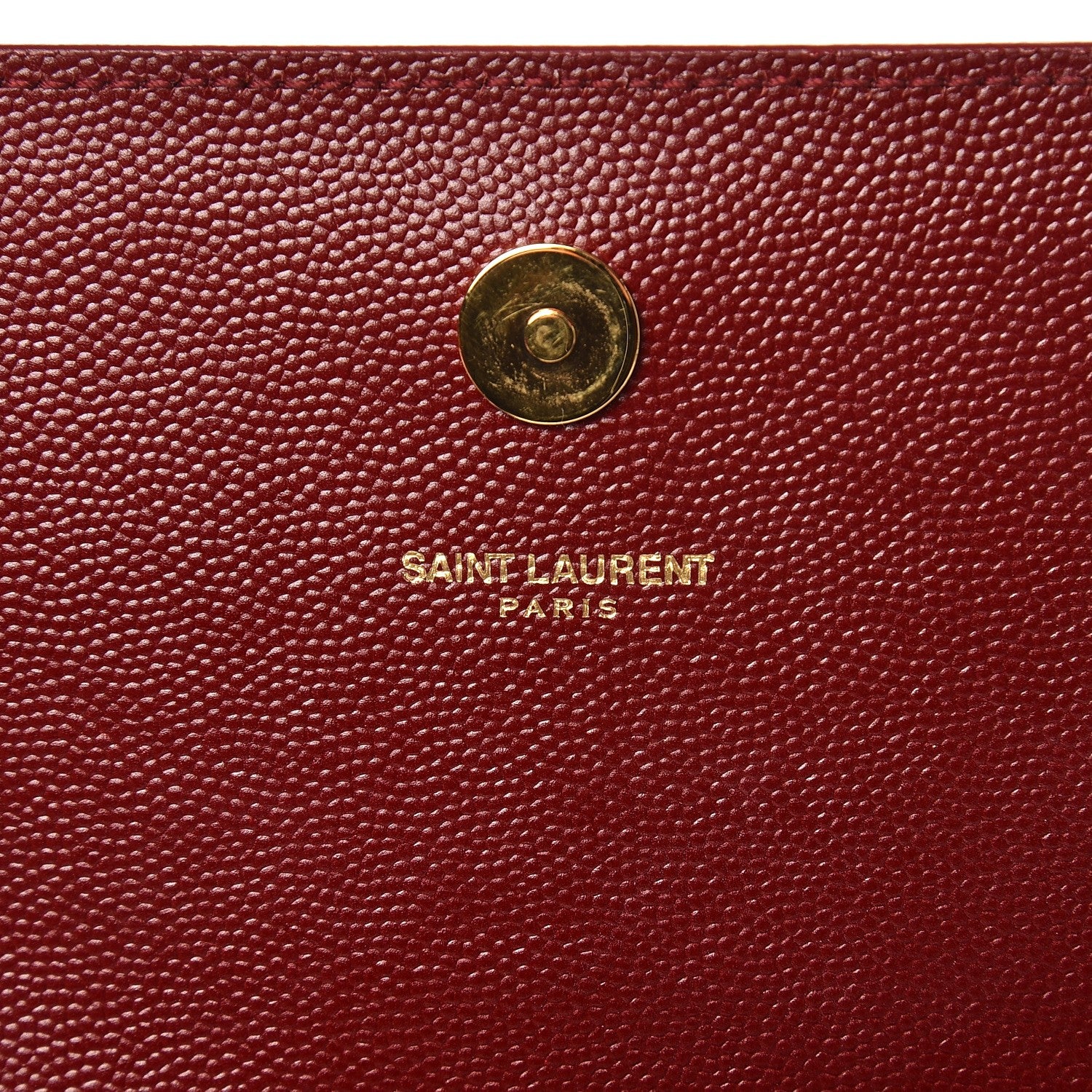 Saint Laurent Grain De Poudre Classic Monogram Cassandre Clutch Red 7 of 7