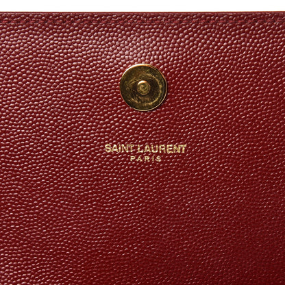 Saint Laurent Grain De Poudre Classic Monogram Cassandre Clutch Red 7 of 7