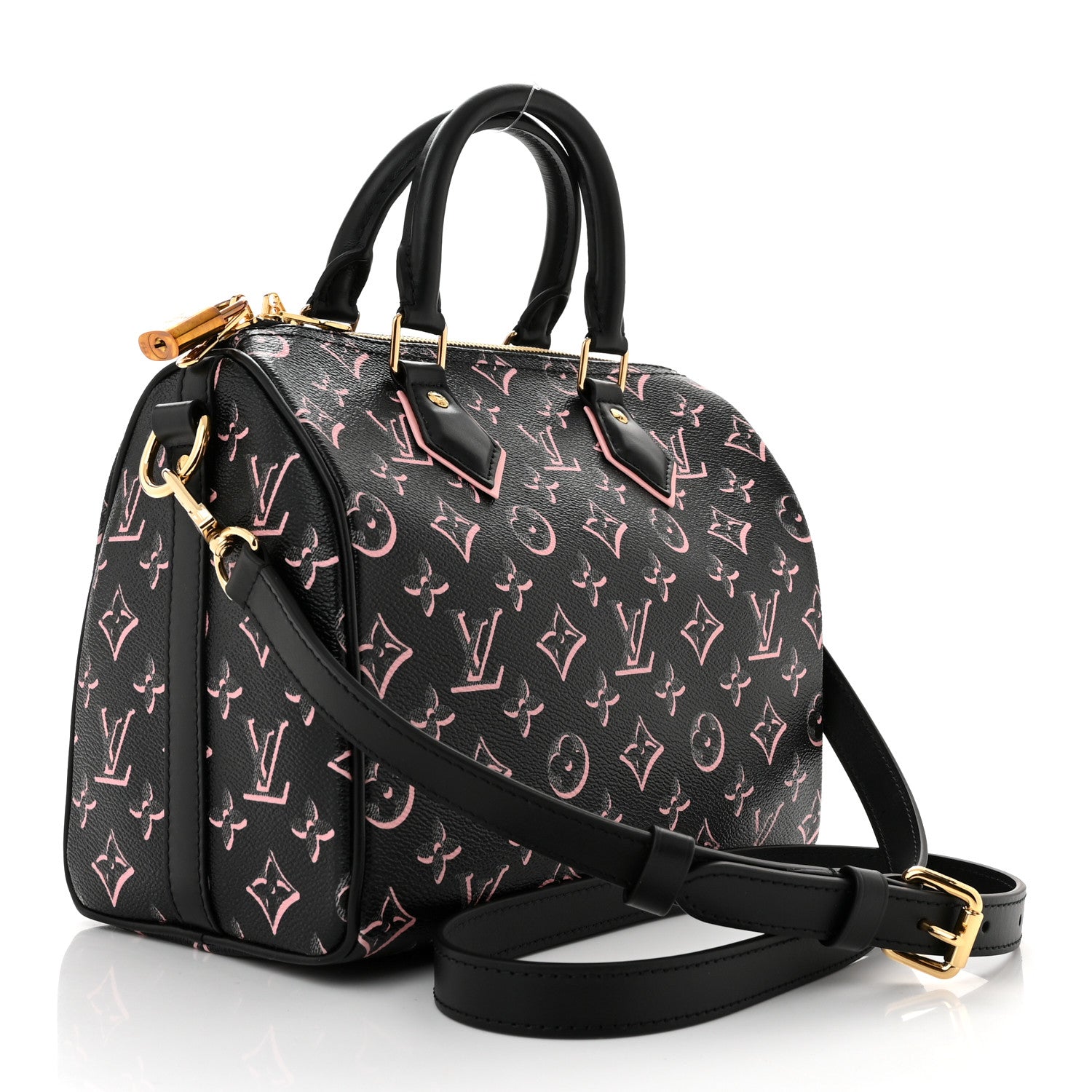 Louis Vuitton Monogram Fall for You Speedy Bandouliere 25 Black 3 of 10
