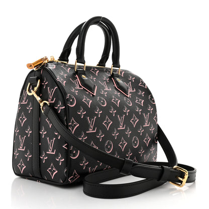 Louis Vuitton Monogram Fall for You Speedy Bandouliere 25 Black 3 of 10
