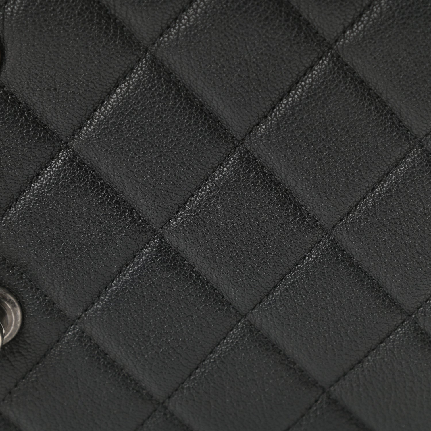 Chanel Goatskin Quilted Large Perfect Edge Flap Black 13 of 14