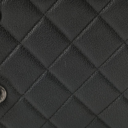 Chanel Goatskin Quilted Large Perfect Edge Flap Black 13 of 14
