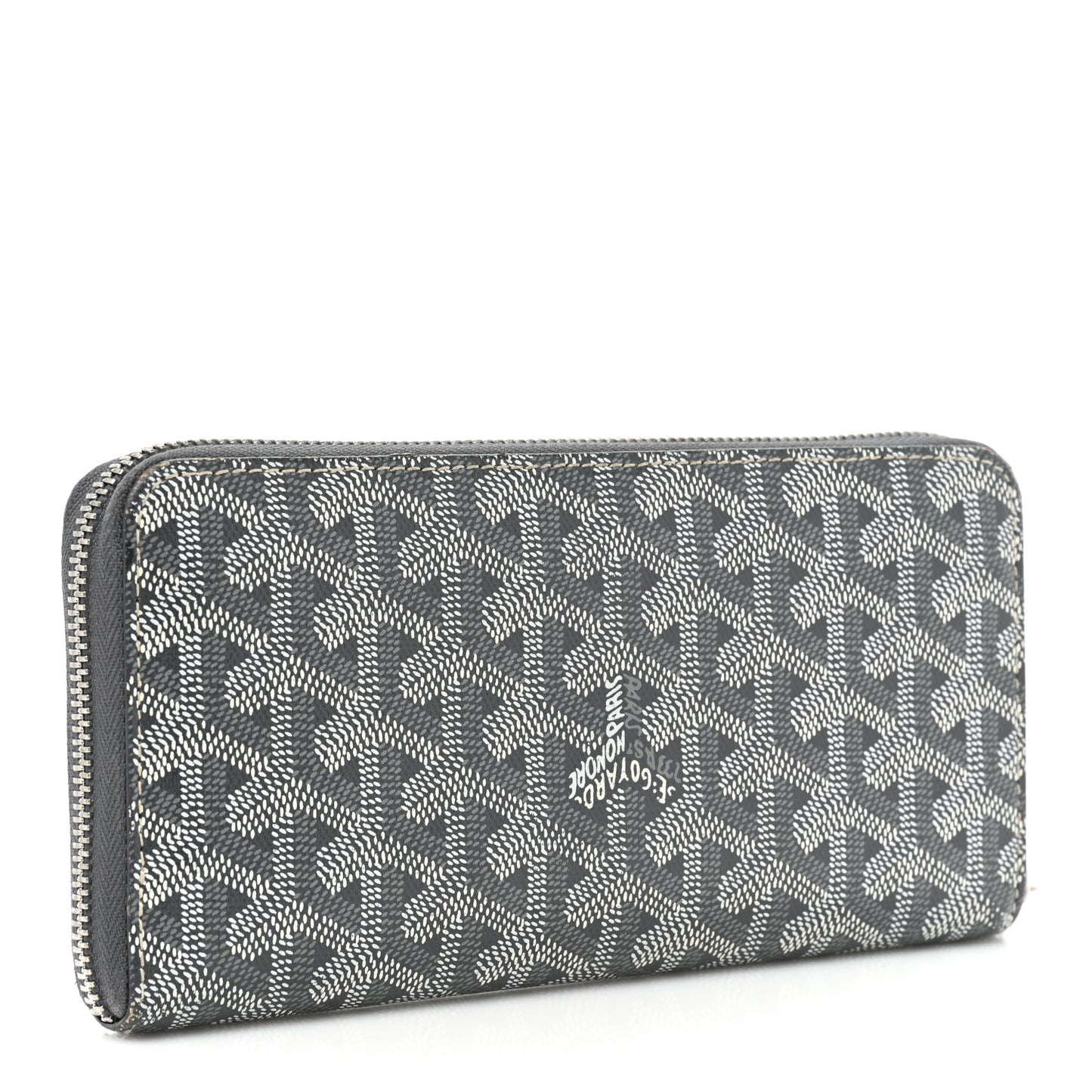 Goyardine Matignon Zip Around GM Wallet Grey