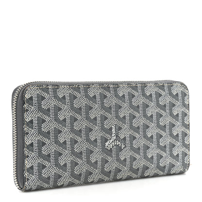 Goyard Goyardine Matignon Zip Around GM Wallet Grey 3 of 20