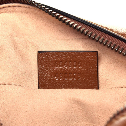 Gucci Glazed Calfskin Matelasse Diagonal Mini GG Marmont Chain Shoulder Bag Cuir 7 of 9