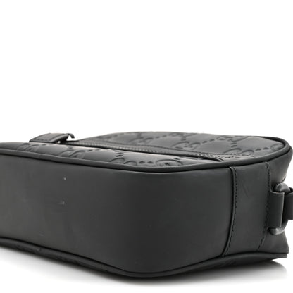 Gucci Rubber Effect Calfskin GG Mini Crossbody Bag Black 9 of 12