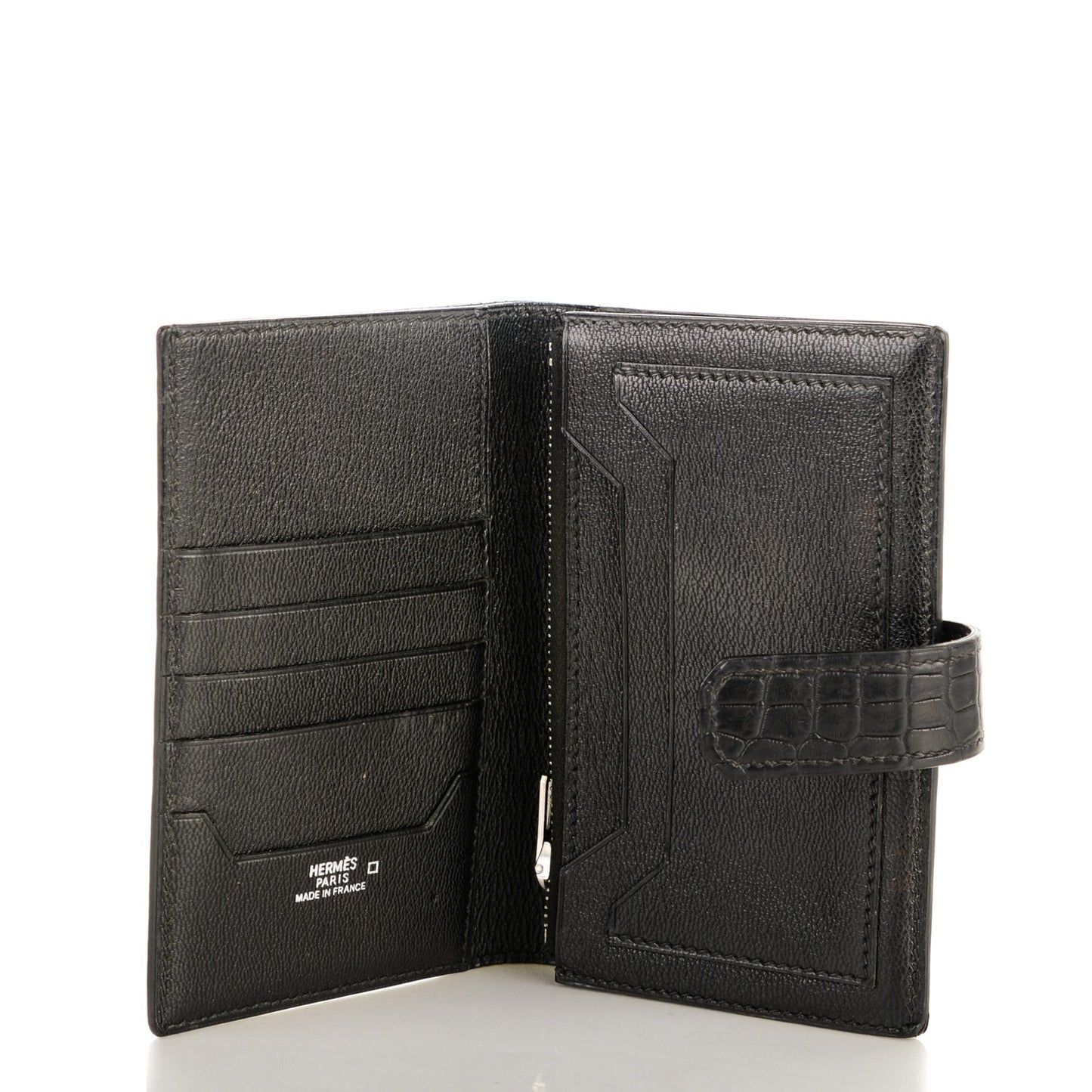 Alligator Mini Compact Wallet Black