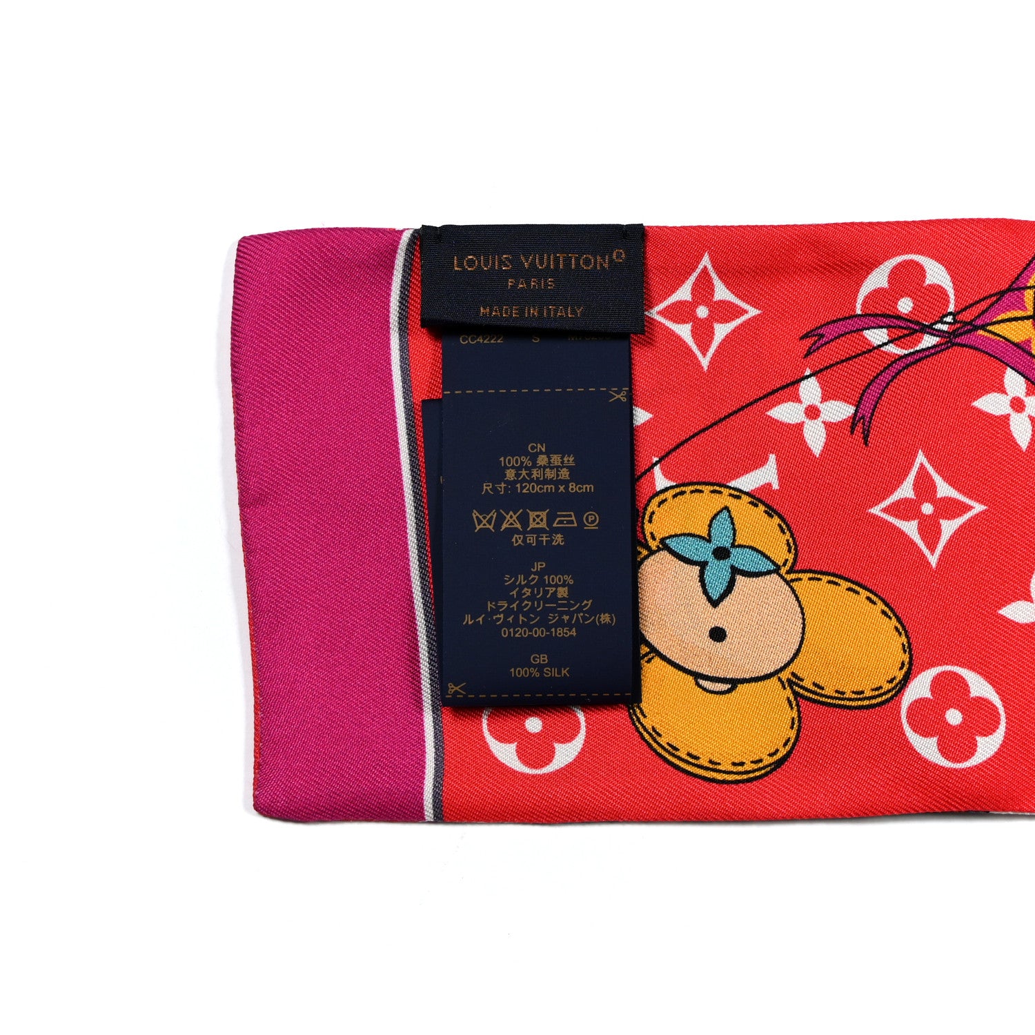 Louis Vuitton Silk Monogram Paris Vivienne Bandeau Rouge 3 of 3