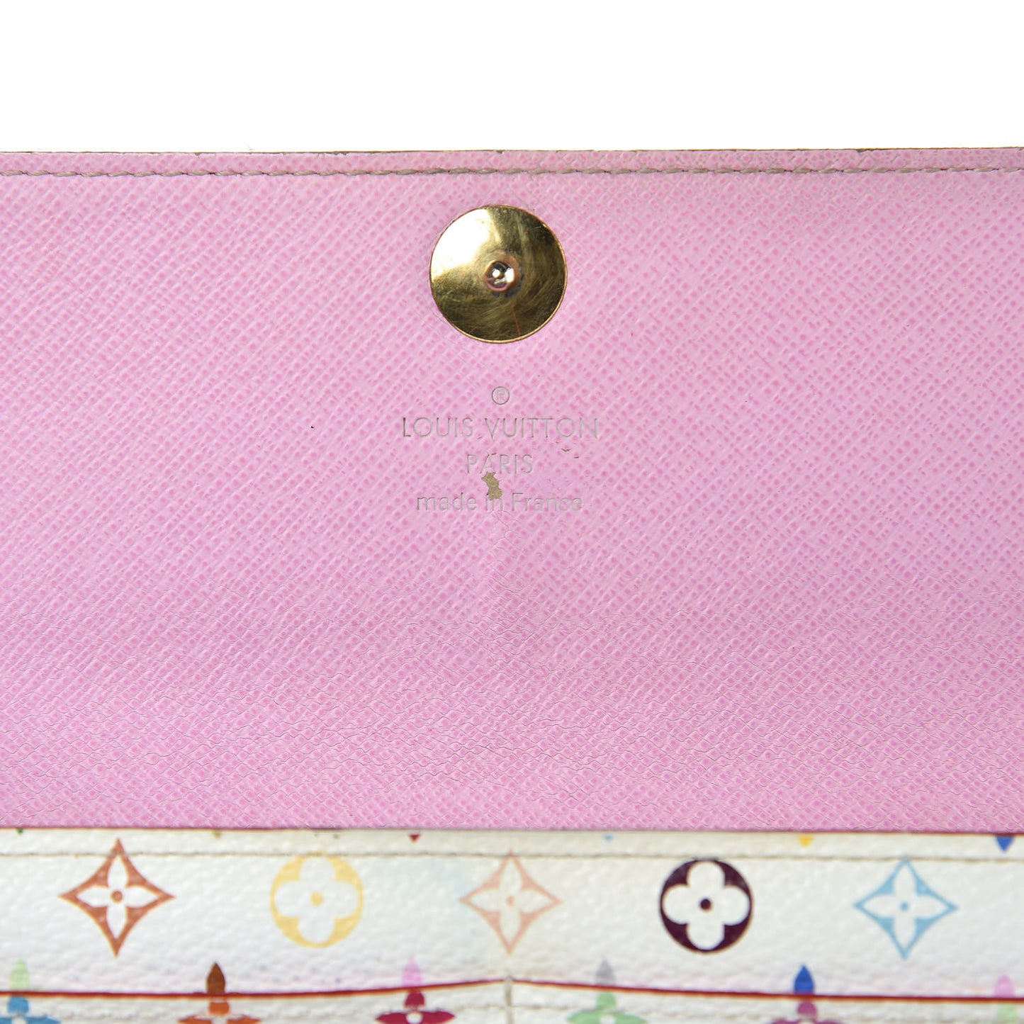 Monogram Multicolor Sarah Wallet White Litchi