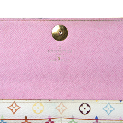 Louis Vuitton Monogram Multicolor Sarah Wallet White Litchi 6 of 13