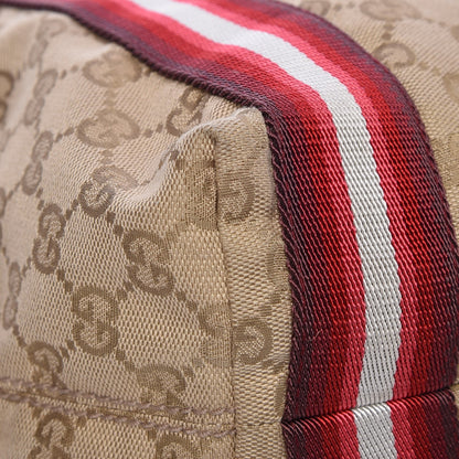 Gucci GG Monogram Medium Web Handle Vertical Tote Red 8 of 13