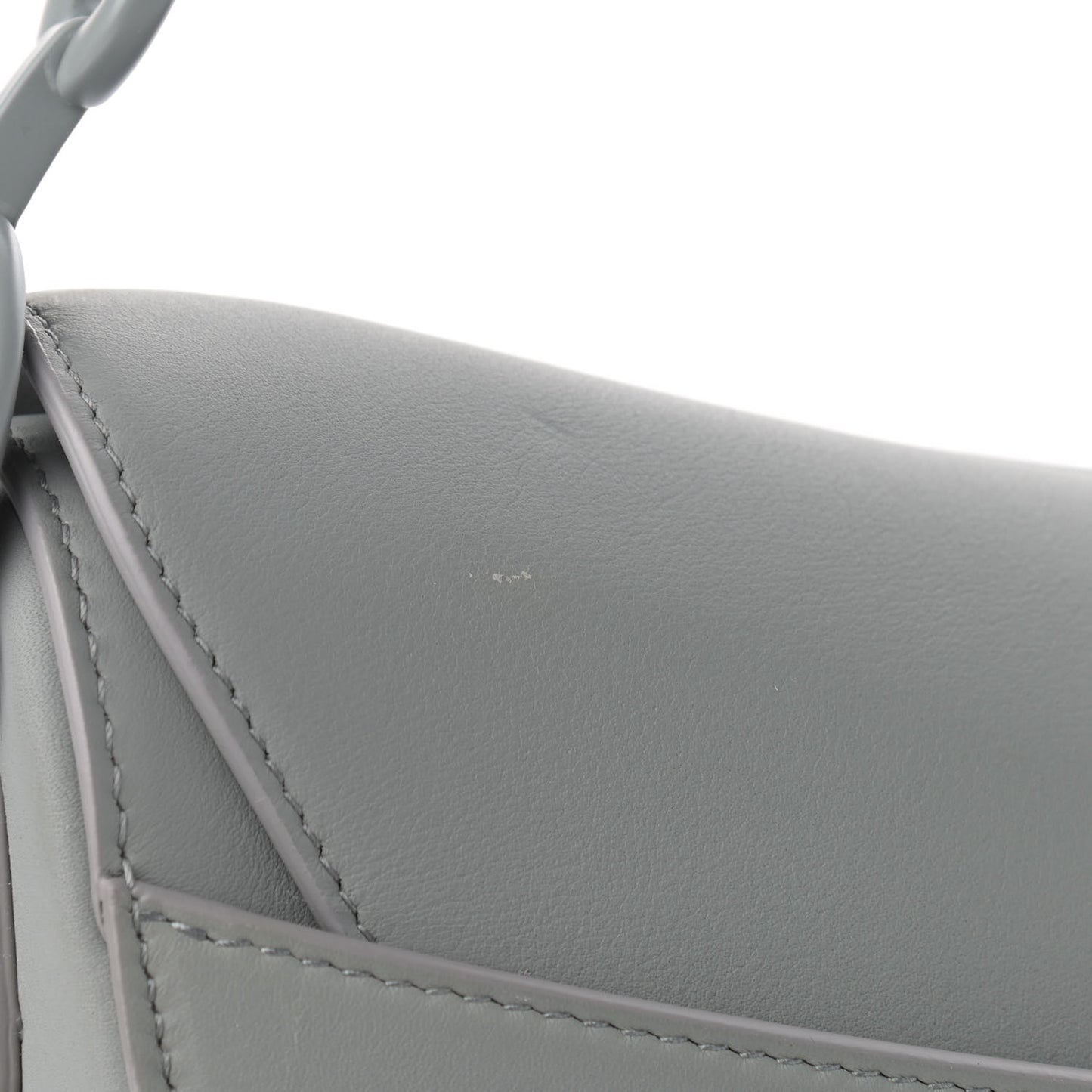 Ultra Matte Calfskin Saddle Bag Grey