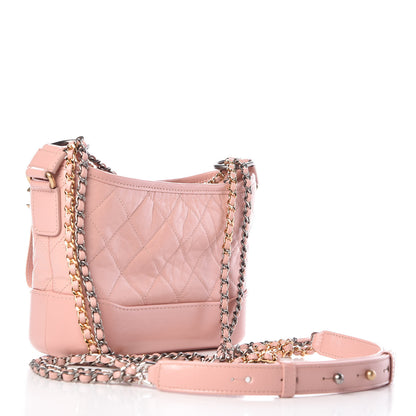 Chanel Aged Calfskin Quilted Small Gabrielle Hobo Pink 3 of 7