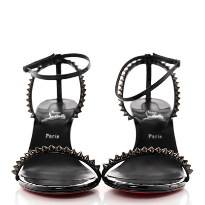 Christian Louboutin Patent Calfskin So Me Spike 85 Wedge Sandals 37 Black 2 of 8