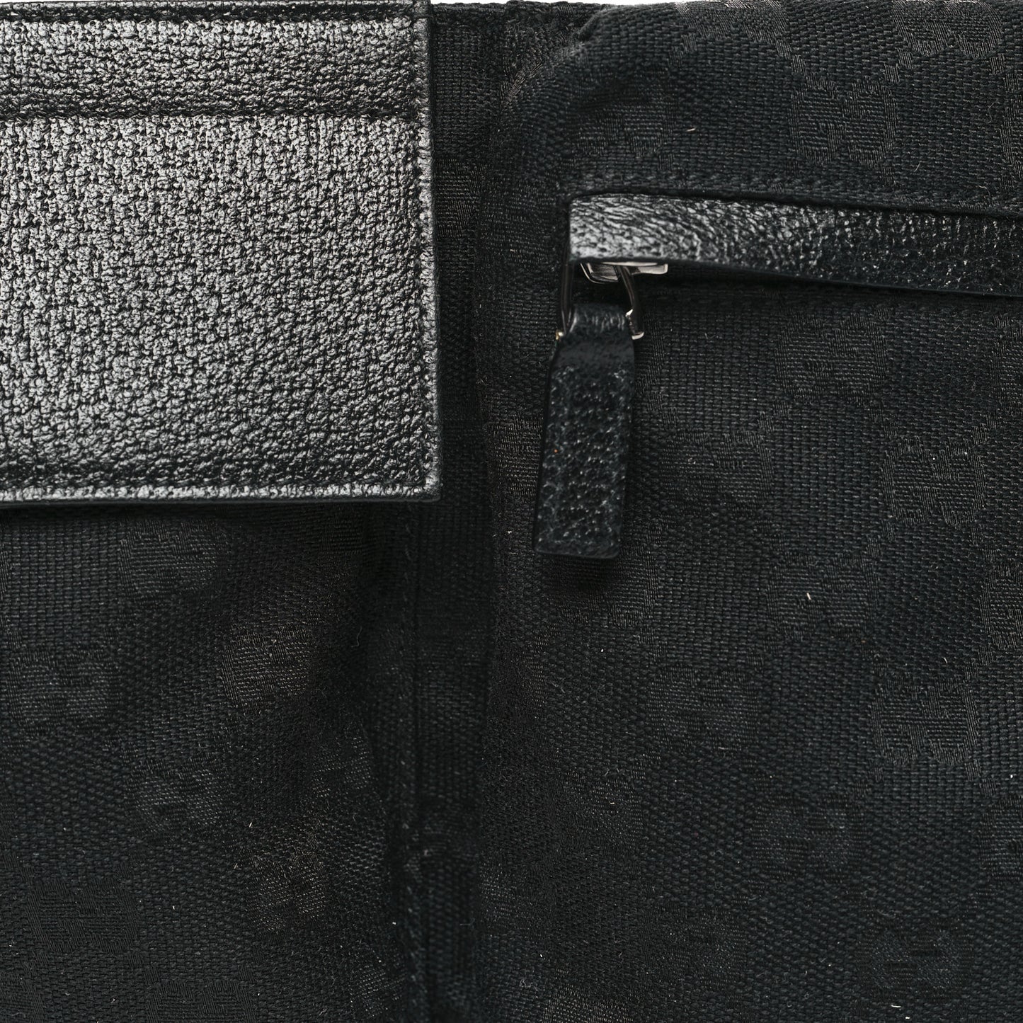 GG Monogram Double Pocket Belt Bag Black
