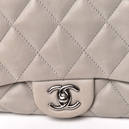 Chanel Lambskin Quilted 3 Accordion Flap Bag Grey 13 of 14