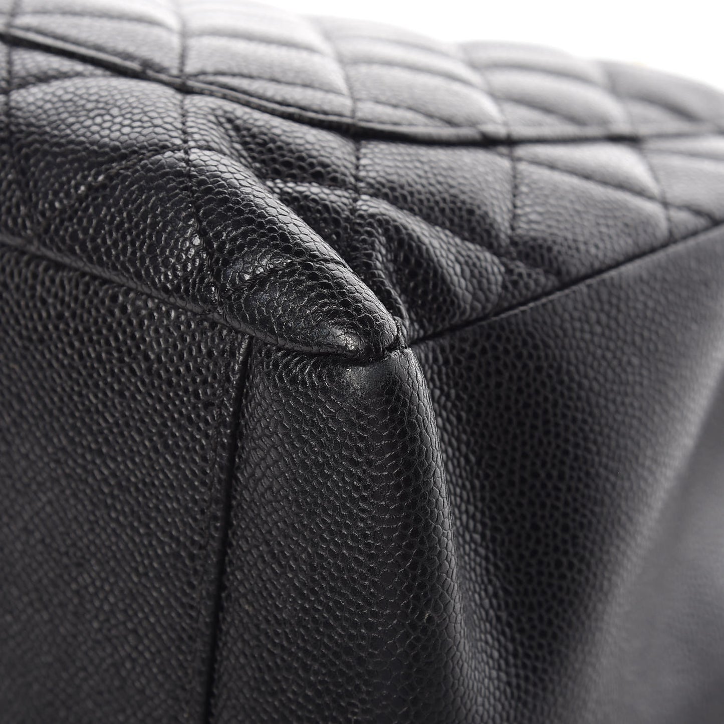 Caviar Quilted Grand Shopping Tote GST Black