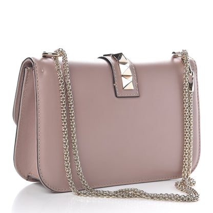 Valentino Garavani Vitello Medium Glam Lock Rockstud Flap Poudre 3 of 12