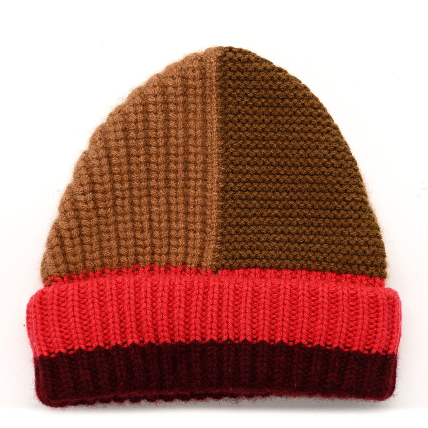 Cashmere Detroit Beanie Hat L Beige Bordeaux