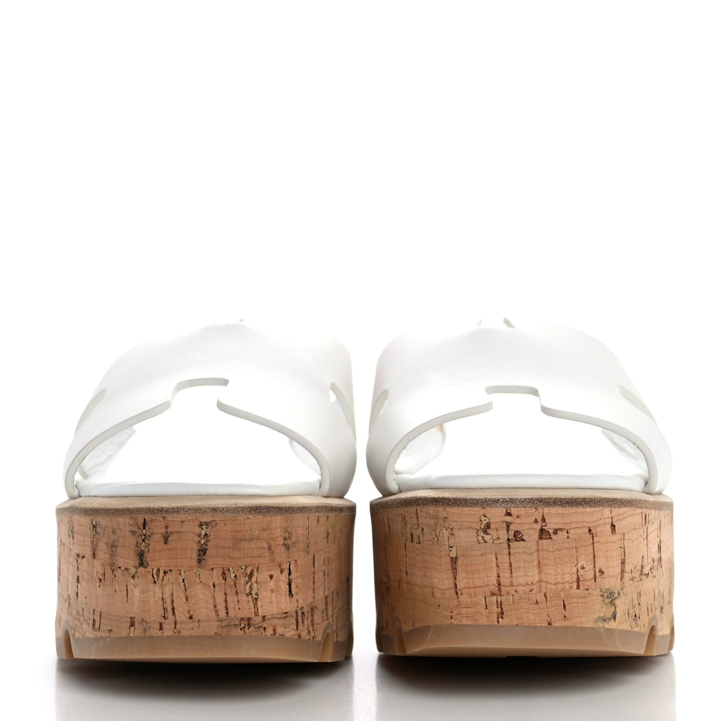 Calfskin Cork Eze 30 Sandals 37 White