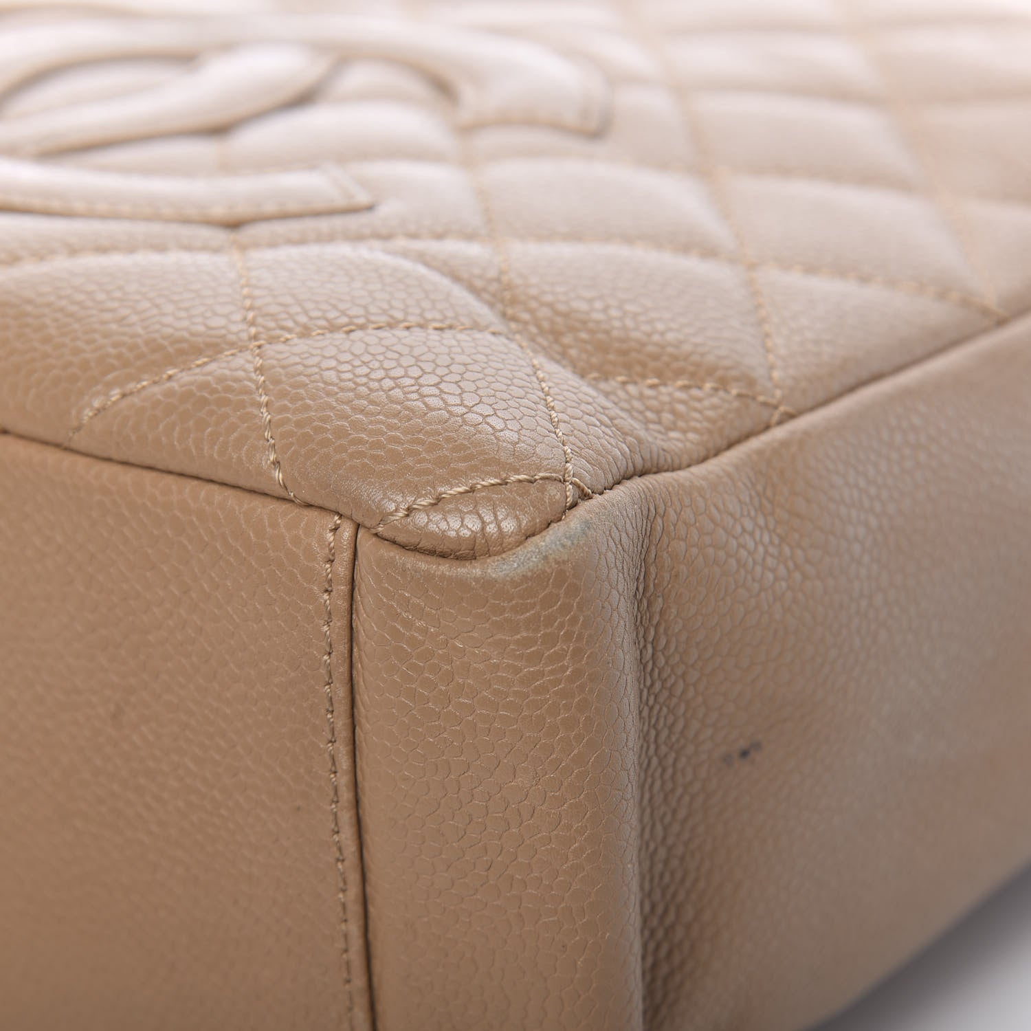 Chanel Caviar Quilted Petit Shopping Tote PST Dark Beige 16 of 19