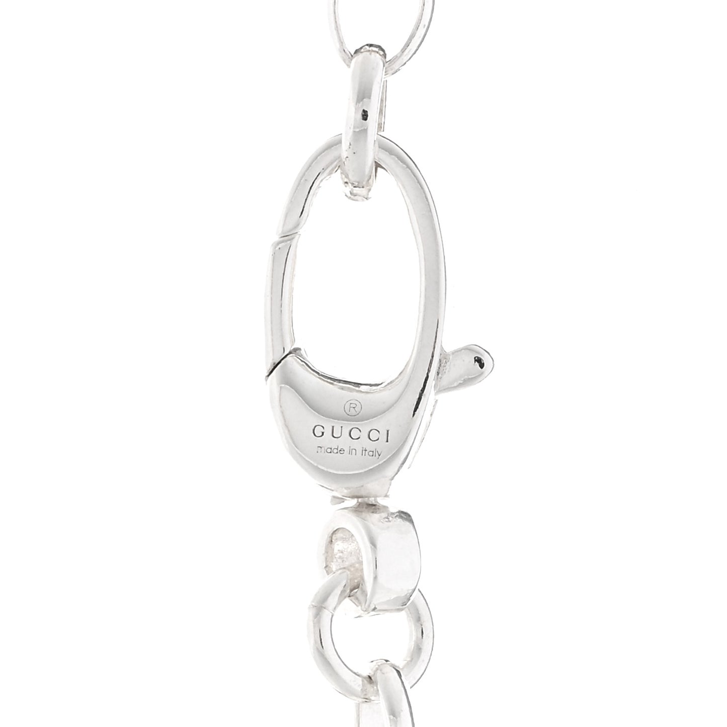 Sterling Silver Interlocking Circle GG Pendant Necklace