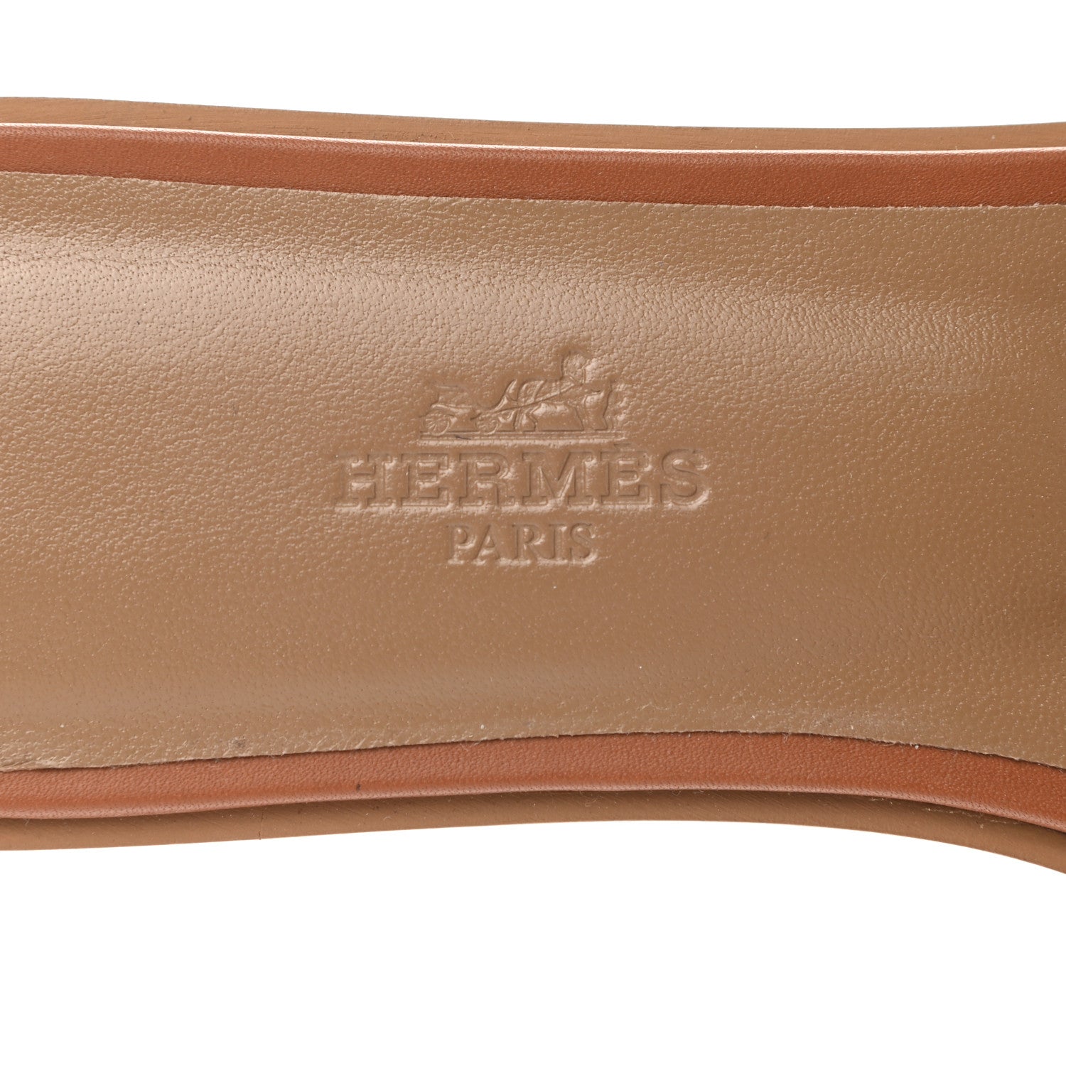 Hermes Box Calfskin Oran Sandals 37.5 Gold 7 of 10