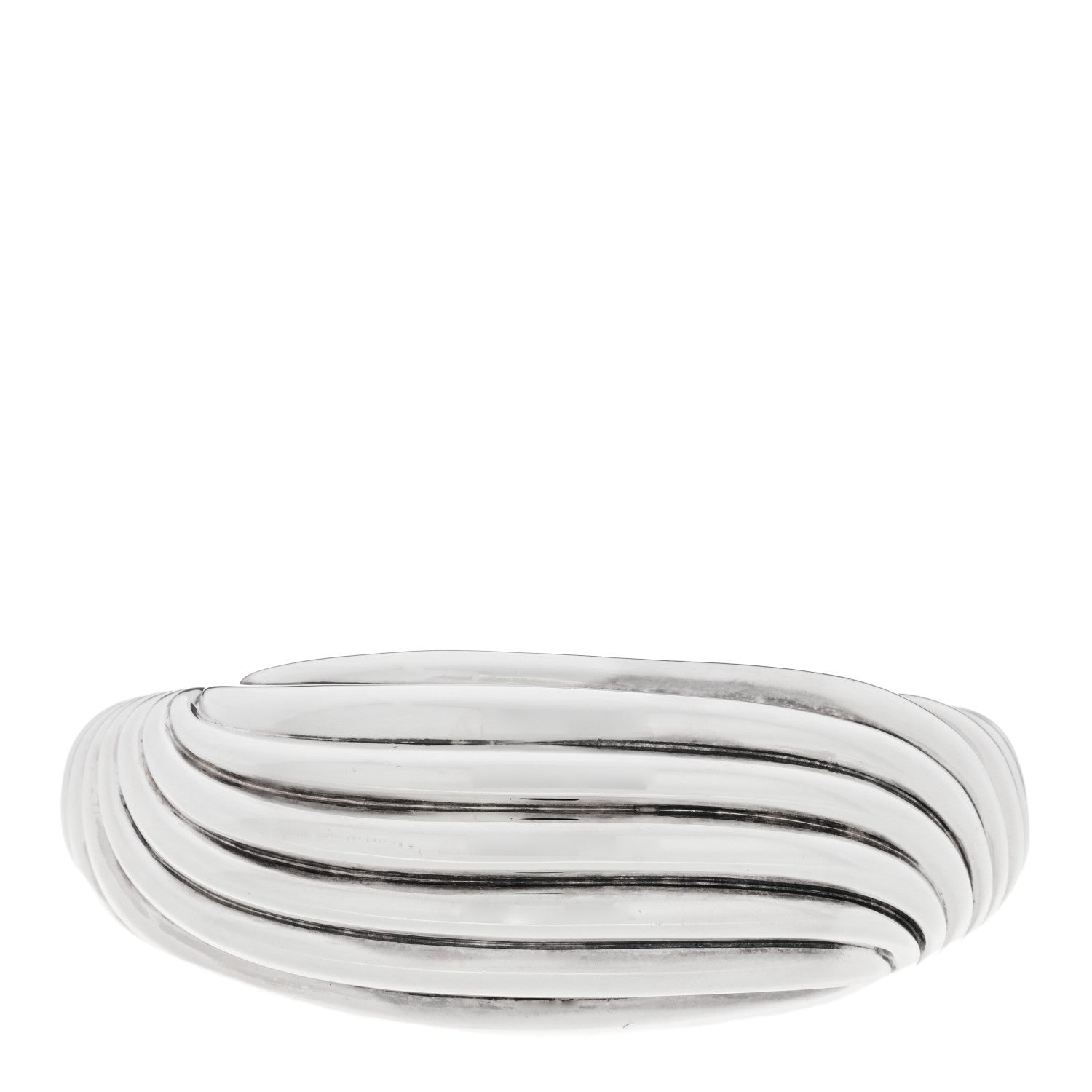 David Yurman Sterling Silver 27mm Sculpted Cable Cuff Bracelet 1 of 3
